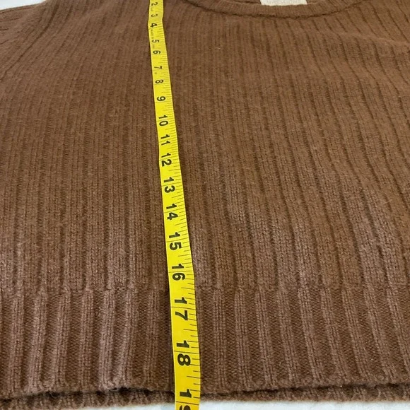Divine Heritage Merino Wool Cashmere Boxy Ribbed Pull On‎ Sweater Cozy Luxury L - Picture 7 of 7